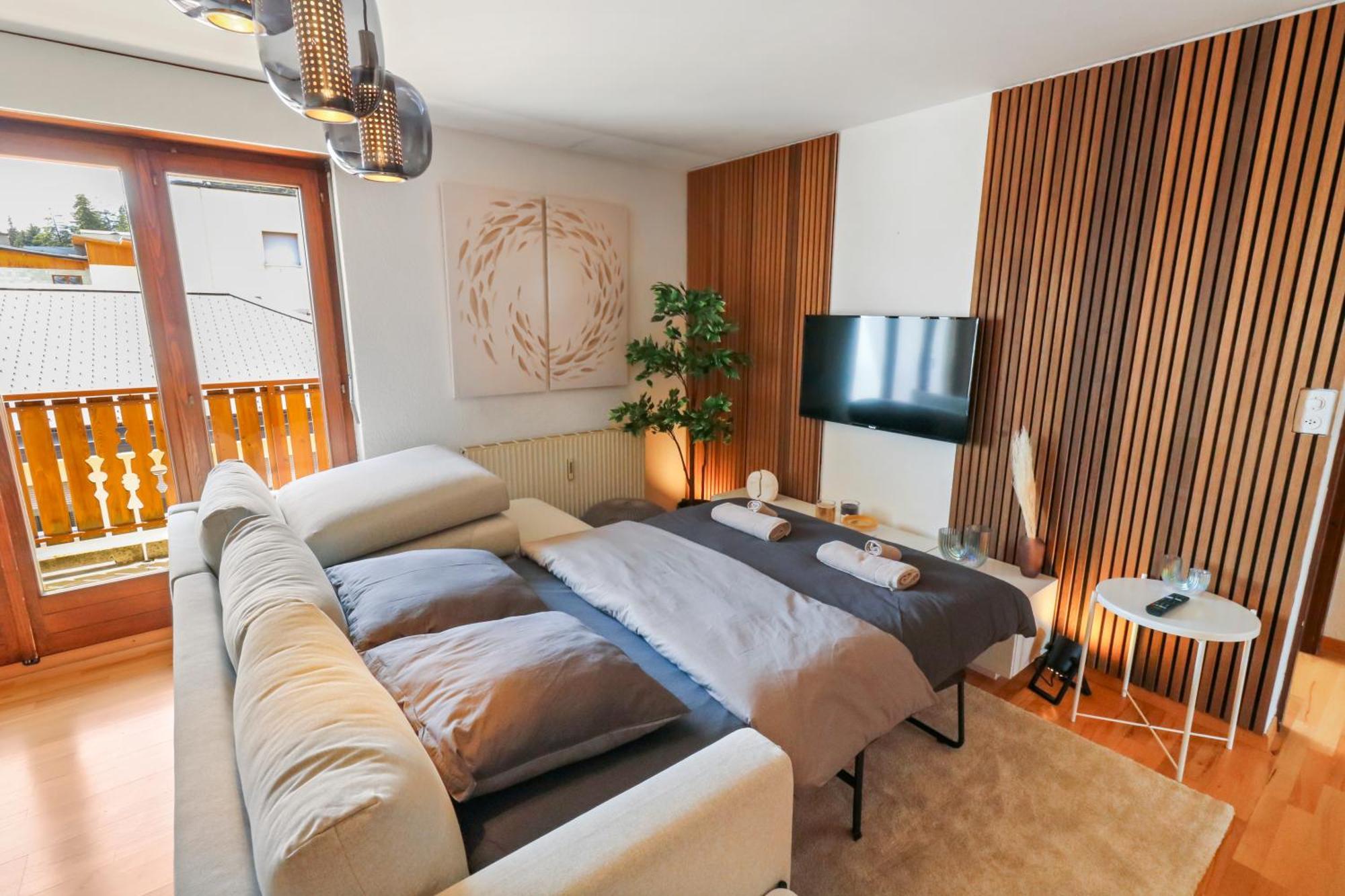 Logement Chaleureux Au Coeur De La Station Crans-Montana Exteriör bild